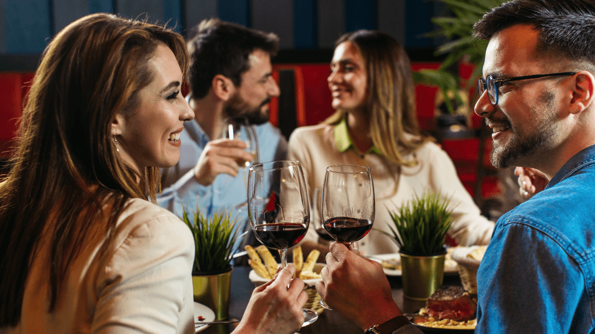 People meeting at a dating event
